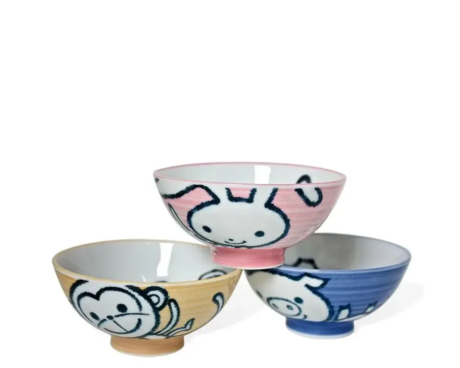 Bowls^MIYA Company Animal 4.5" Rice Bowl Set