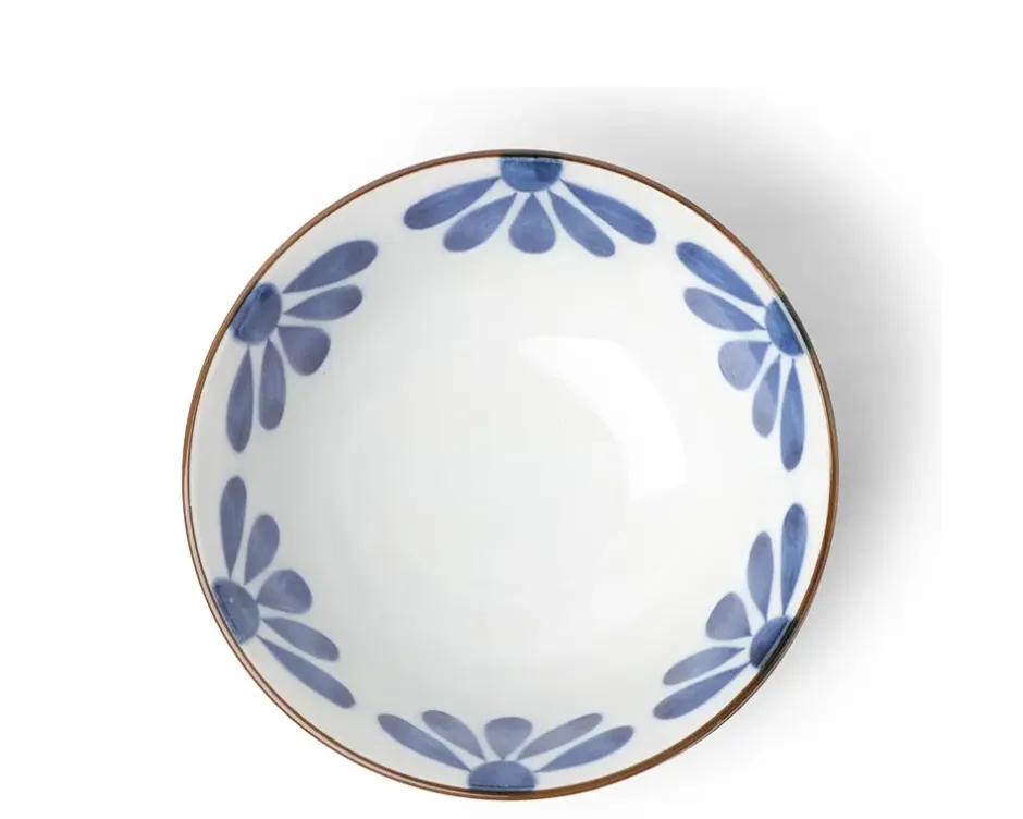 Blue & White 6" Bowls^MIYA Company Blue Flower 5.75" Bowl