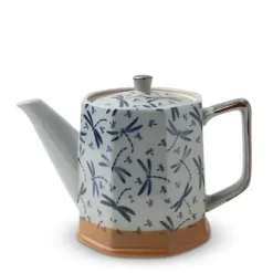 Teapots - Ceramic^MIYA Company Blue Vintage Dragonflies Tea Pot