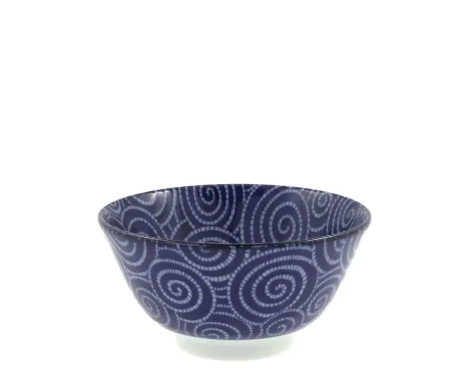 Blue & White 6" Bowls^MIYA Company Bowl Cobalt Cloud Swirls 5.75"
