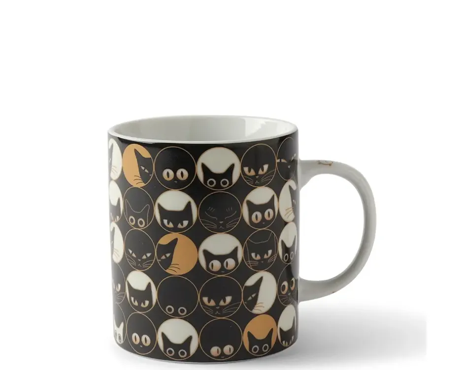 Cups/Mugs^MIYA Company Cat Eyes 8 Oz. Mug - Black