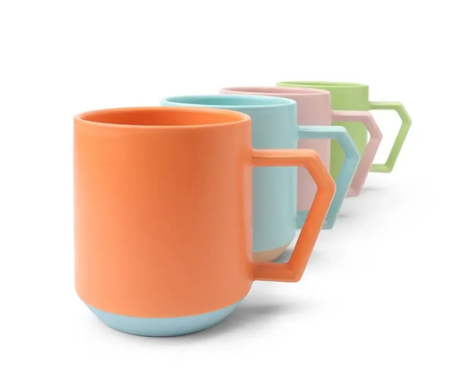Mugs^MIYA Company Chips 12 Oz. Mug Pastel Orange