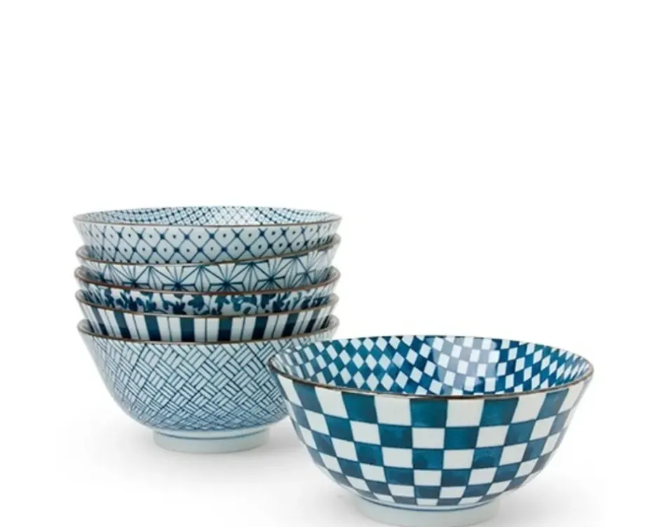 Medium Bowls^MIYA Company Ichimatsu Checker 6" Bowl