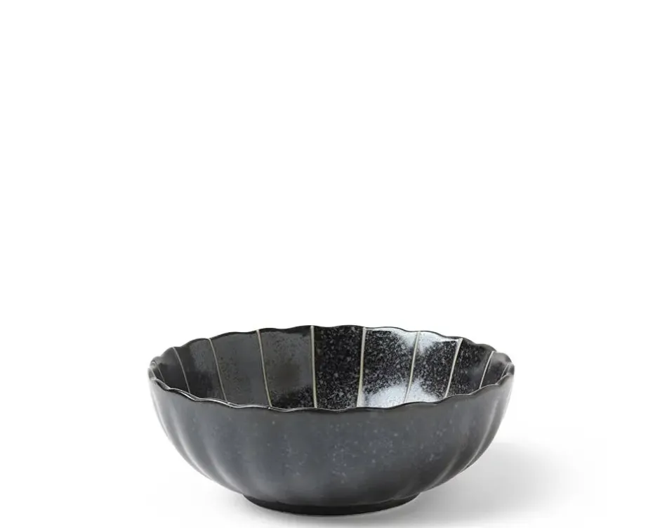 Medium Bowls^MIYA Company Kasa Lines Black 5.5" Bowl