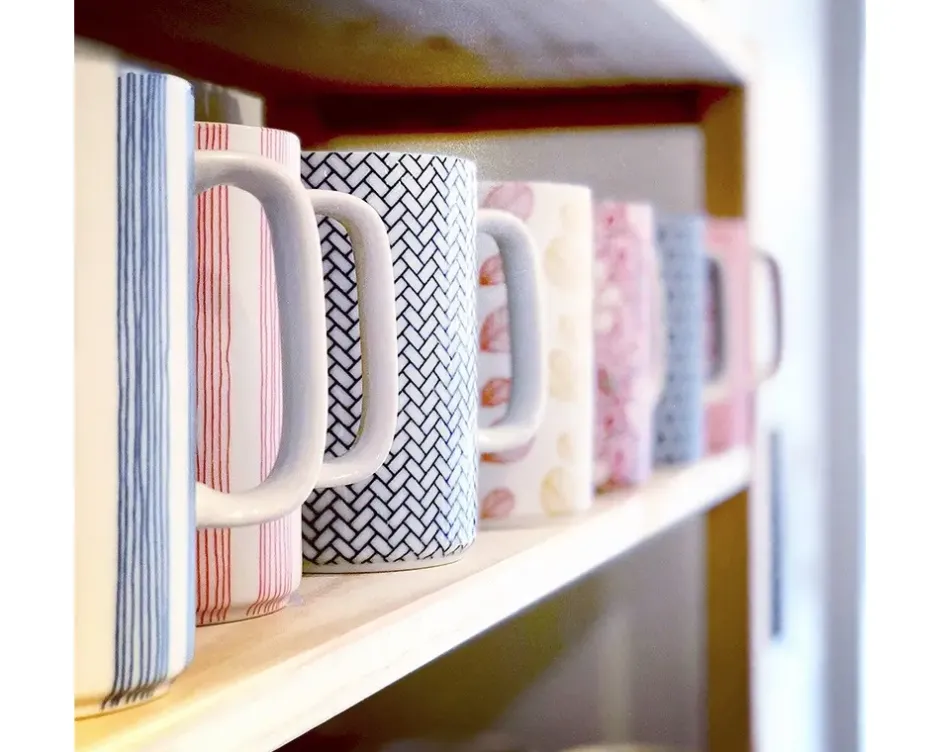 Mugs^MIYA Company Mug Red Obi Stripe