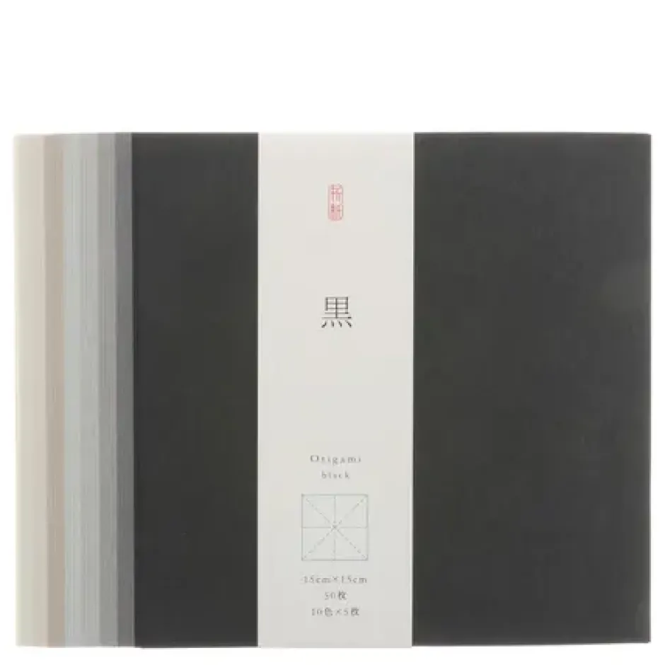 Origami^MIYA Company Origami Paper Washi 10-Shades Of Black