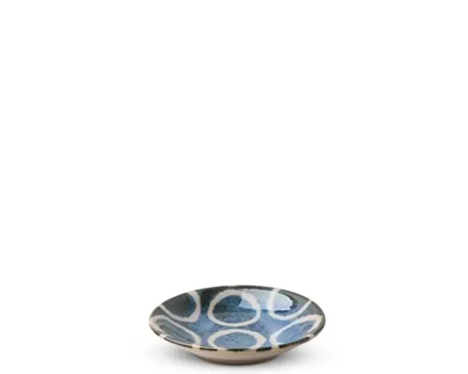 Sauce Dishes^MIYA Company Rustic White Circles 3.5" Sauce Dish